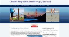 Desktop Screenshot of orthoticsf.com