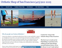 Tablet Screenshot of orthoticsf.com